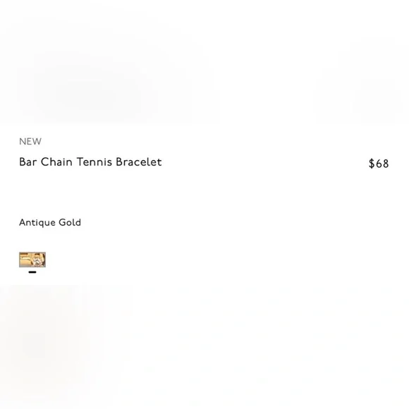 Madewell Gold bar Chain tennis Bracelet - Picture 6 of 11